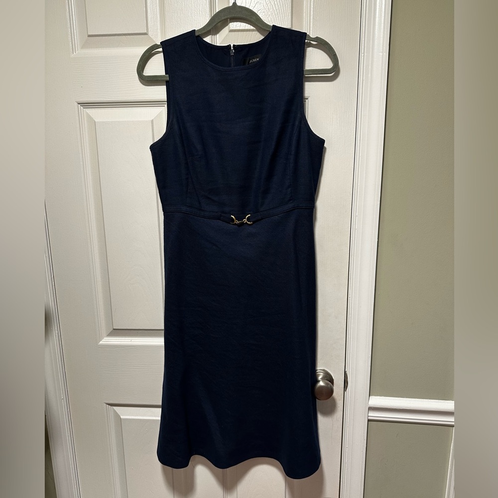 J Crew Navy Blue Sleeveless Dress - Size 8 - Excellent Condition!
